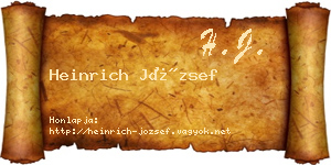Heinrich József névjegykártya